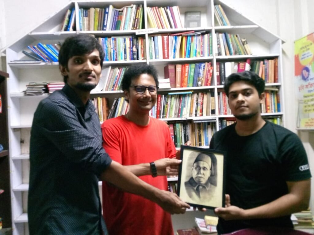 কবি কায়কোবাদ এর প্রতিকৃতি। এঁকেছেন স্ট্যালিন সাগর রোজারিও।